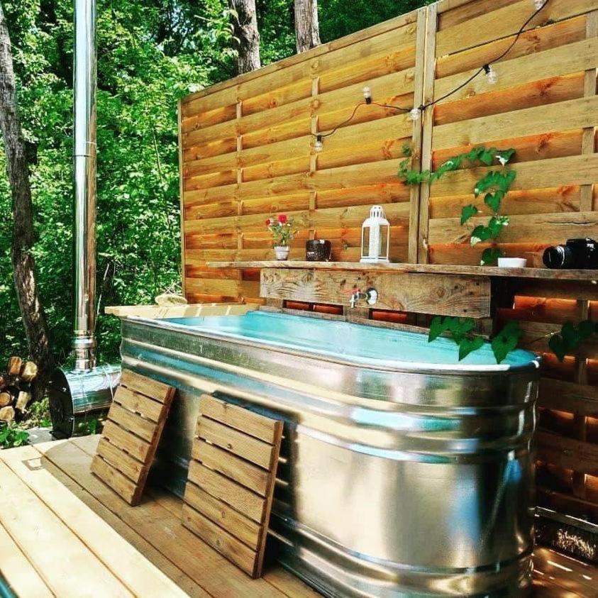 Cabane Bivouac Avec Echelle A L'Ombre Des Chenes Idrac-Respailles Ngoại thất bức ảnh